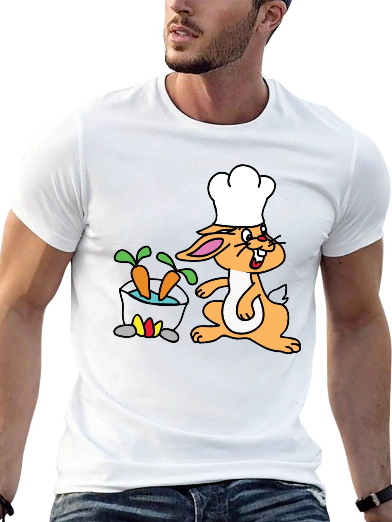 Chef Bunny T-Shirt - Cook Carrot Stew Funny Tee