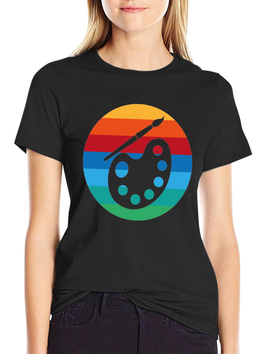 Retro Artist Palette Graphic T-Shirt