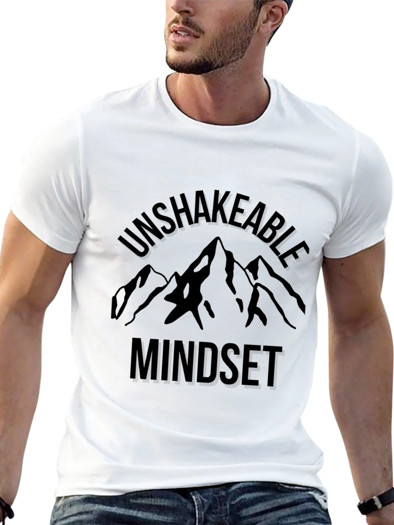 Unshakeable Mindset Mountain Graphic Tee - Black