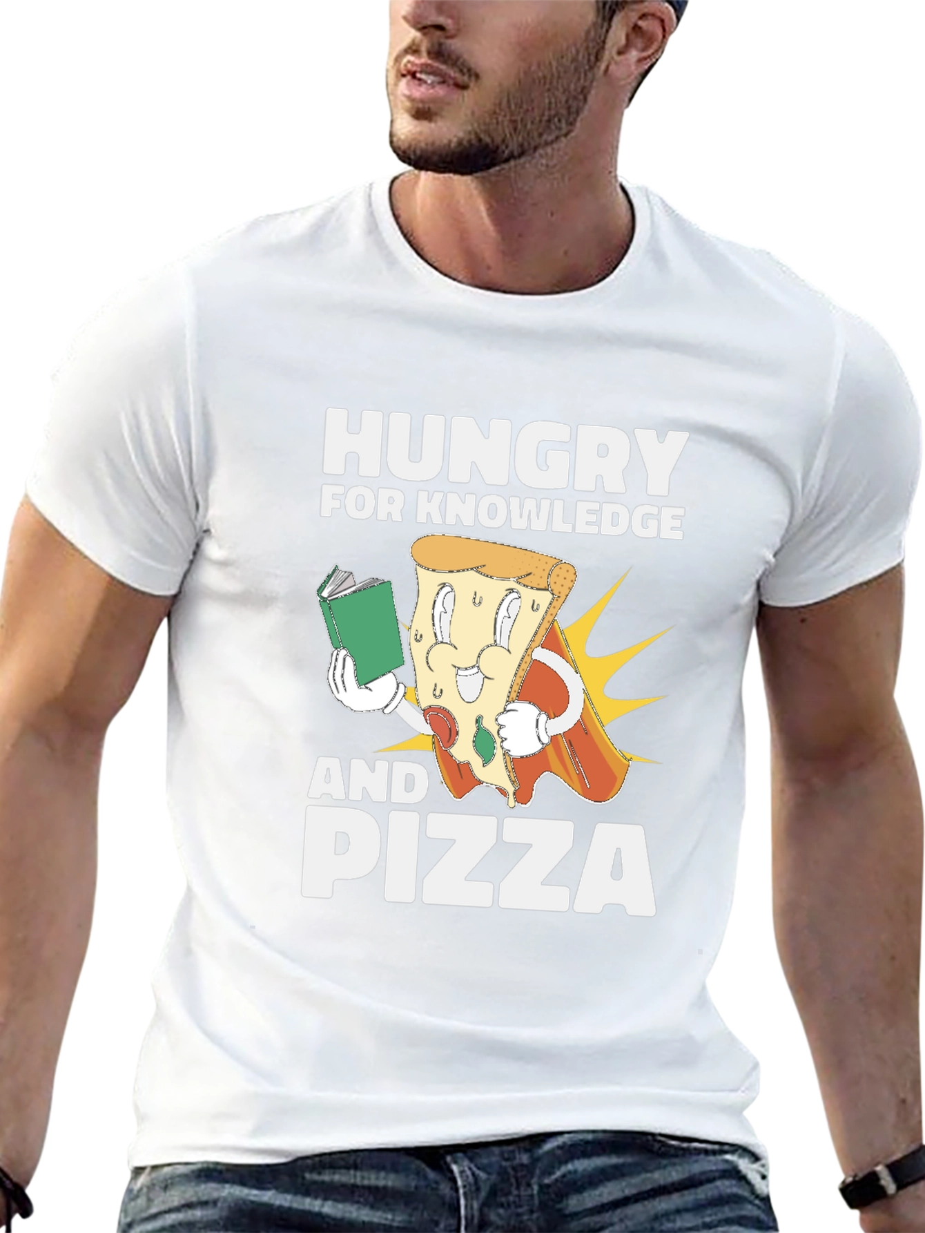 Hungry for Knowledge and Pizza T-Shirt