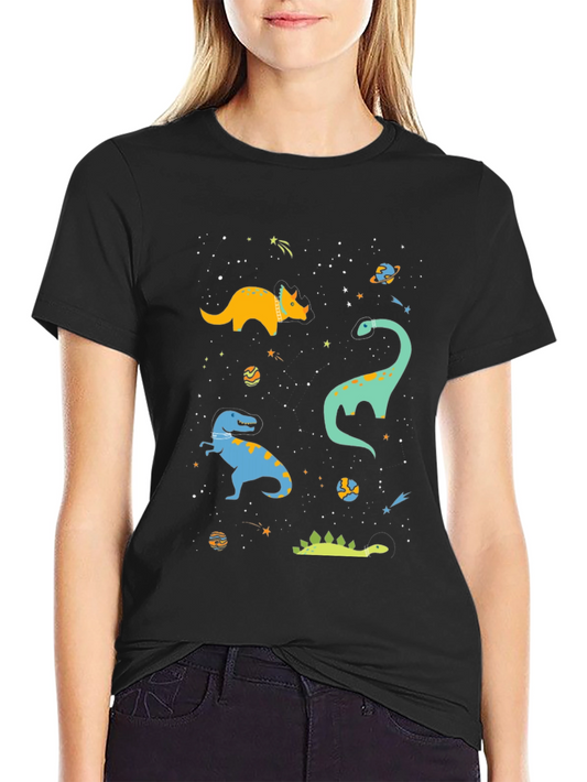 Dinosaur Space T-Shirt - Galaxy Dino Tee