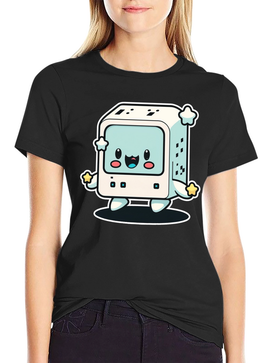 Kawaii Computer T-Shirt - Retro Gaming Style