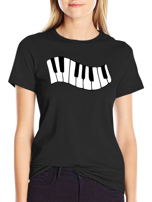 Piano Keys Graphic Tee - Black