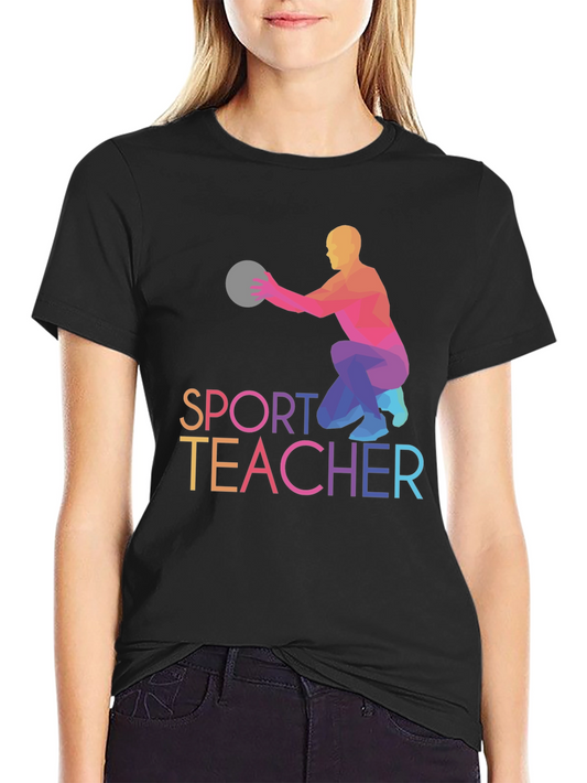 Sport Teacher T-shirt Black Graphic Tee