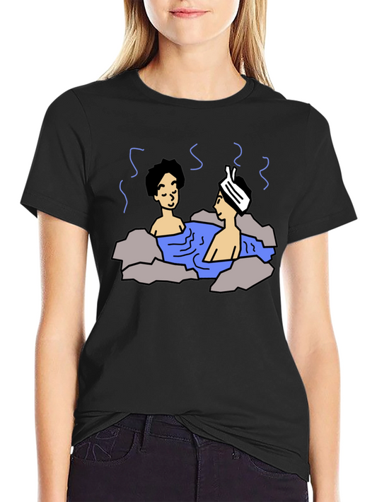 Cartoon Hot Spring Bathing T-Shirt