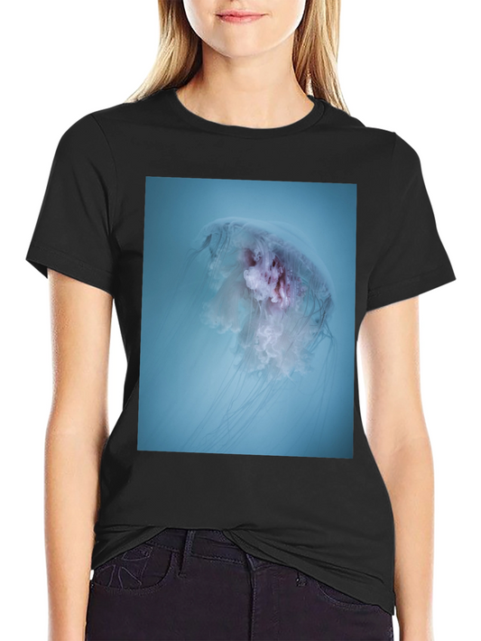 Jellyfish Graphic Tee - Black Cotton Blend