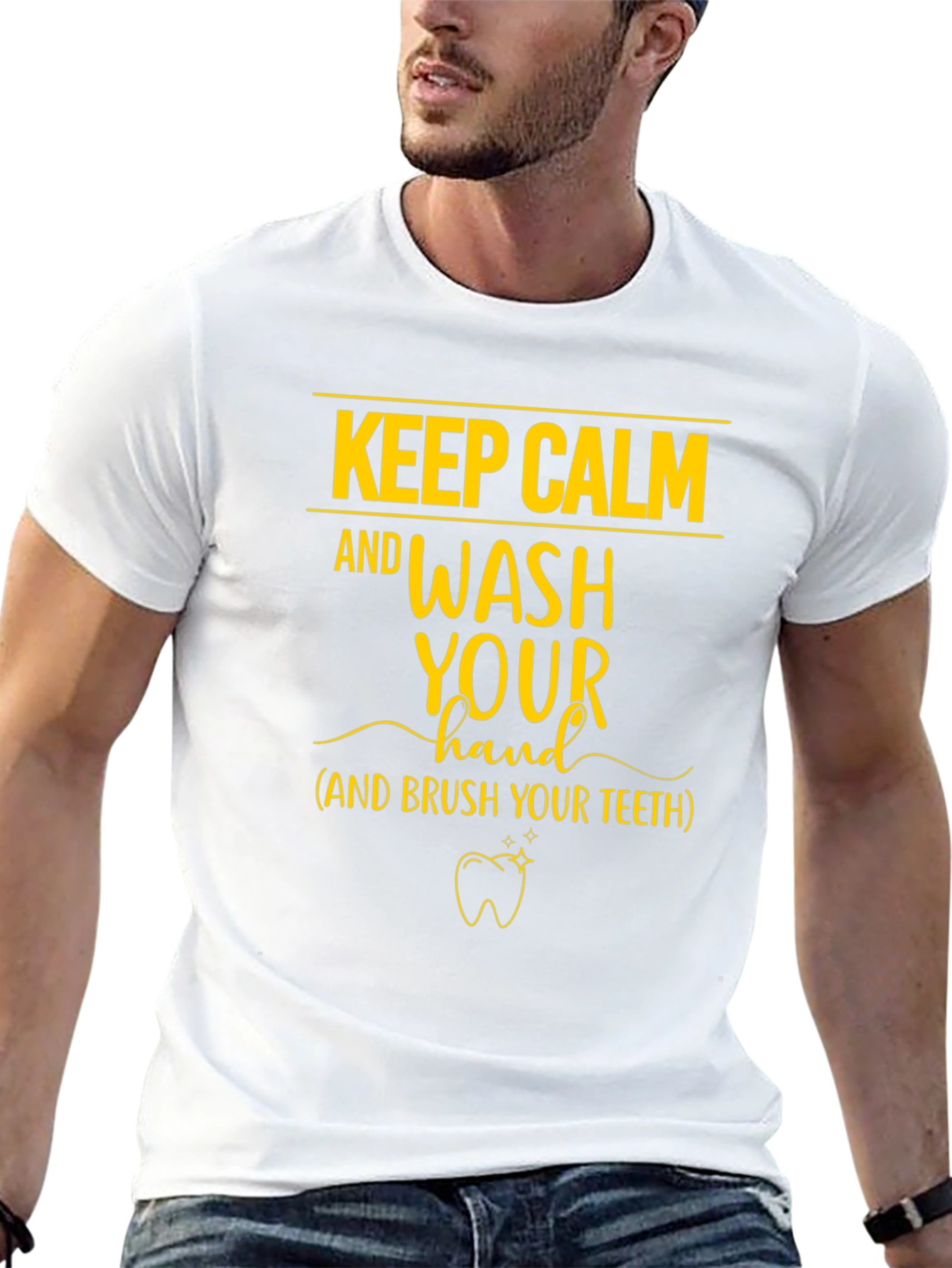 Keep Calm Wash Hand Brush Teeth T-Shirt