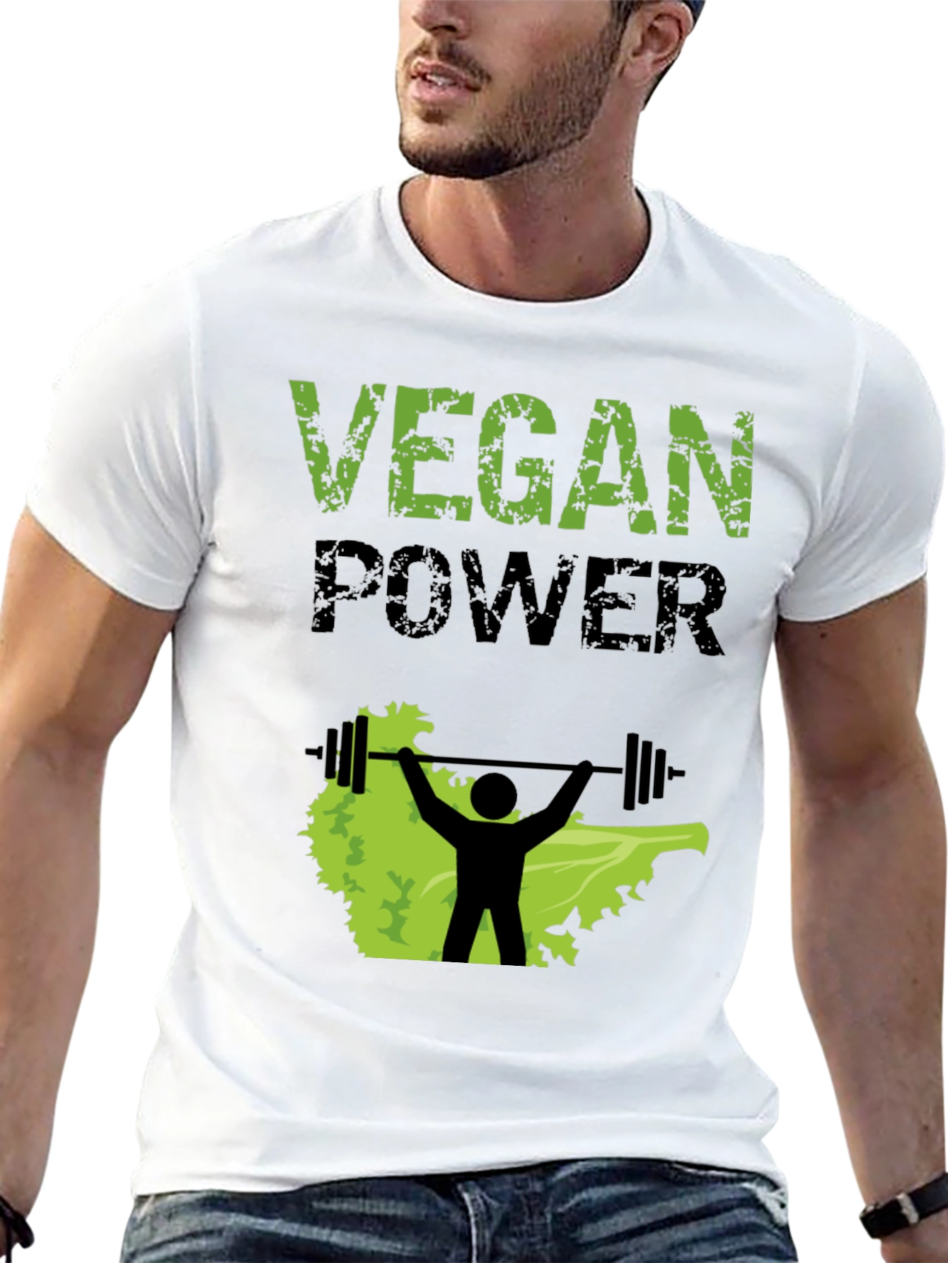 Vegan Power T-Shirt - Weightlifting Plant Based