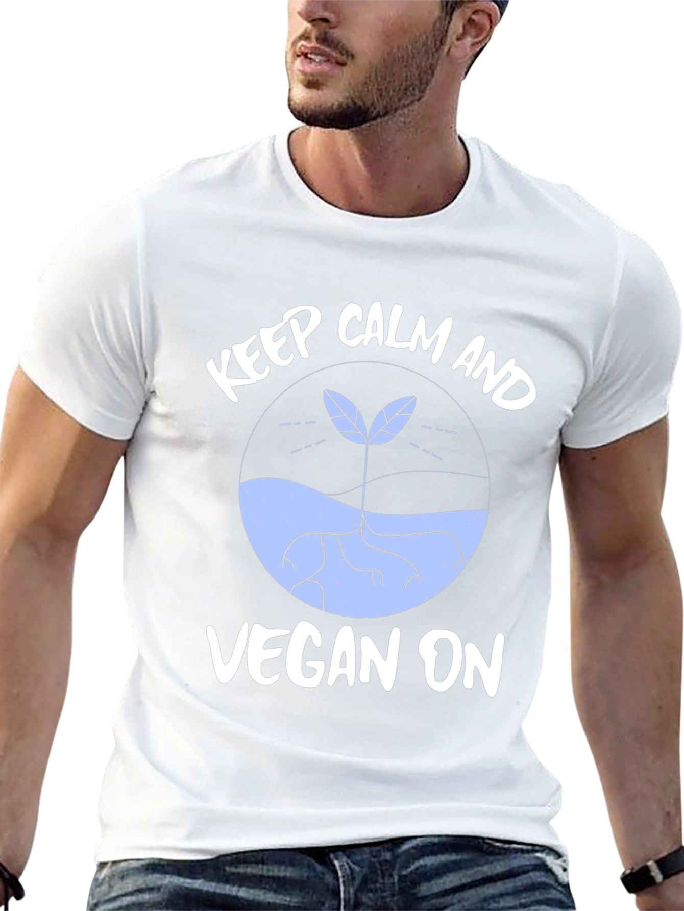Keep Calm & Vegan On Graphic Tee
