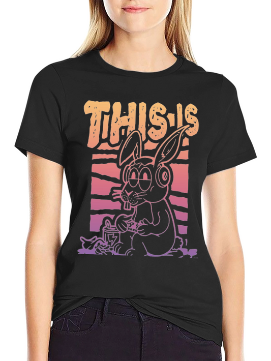 This Is My Jam Funny Bunny Graphic T-Shirt