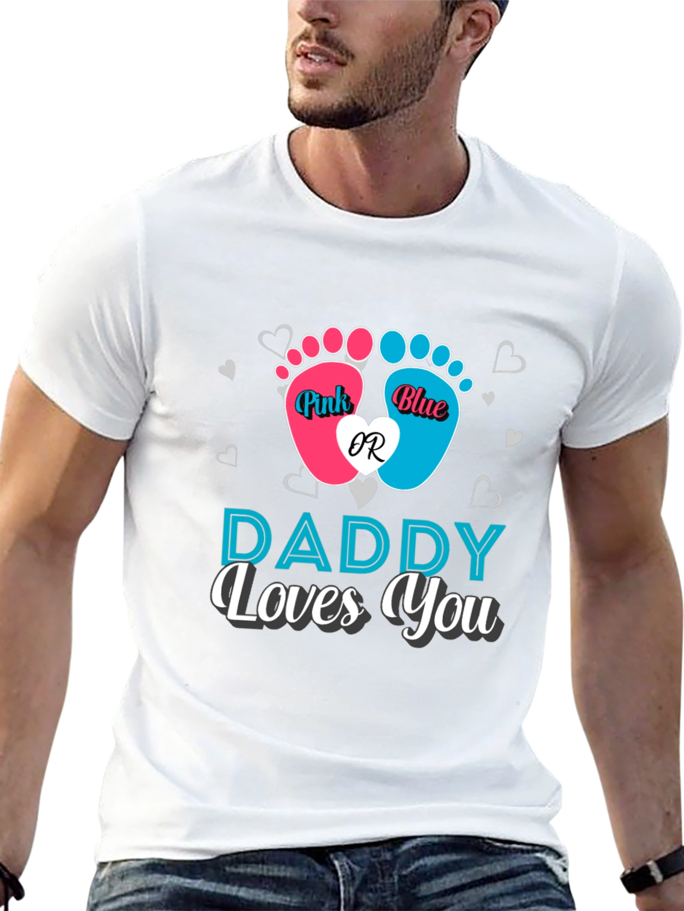 Daddy Loves You Gender Reveal T-Shirt