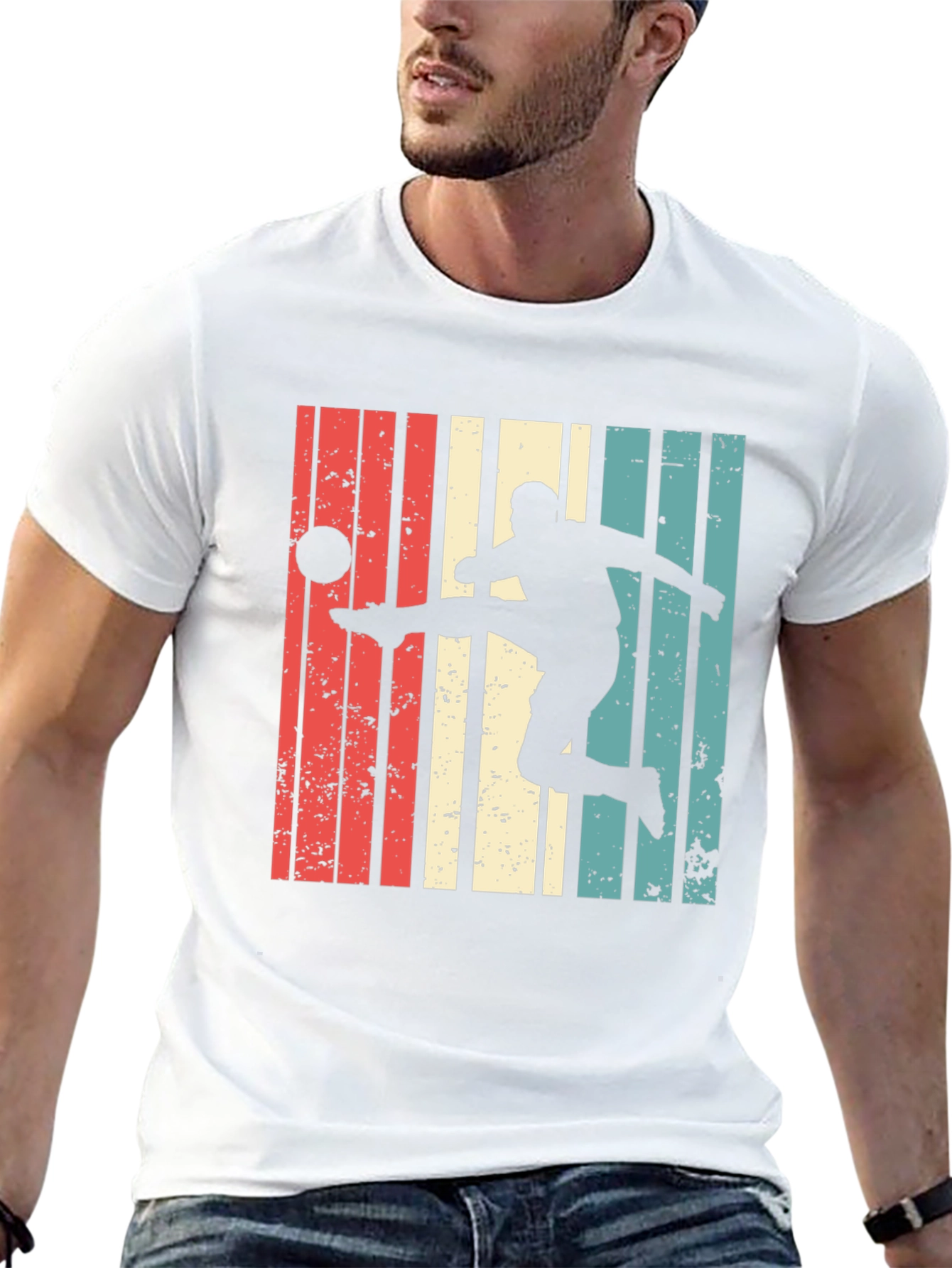 Retro Soccer Player Graphic Tee