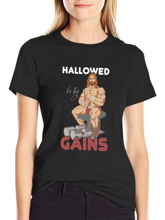 Hallowed Be Thy Gains Graphic T-Shirt