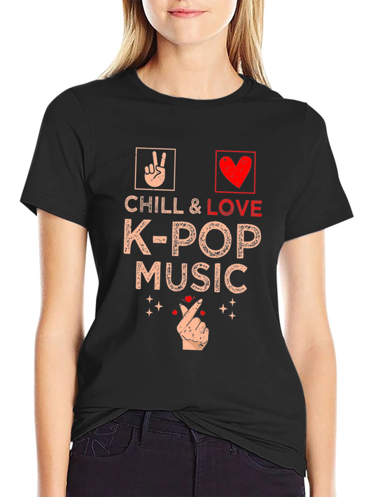 Chill & Love K-Pop Music T-Shirt
