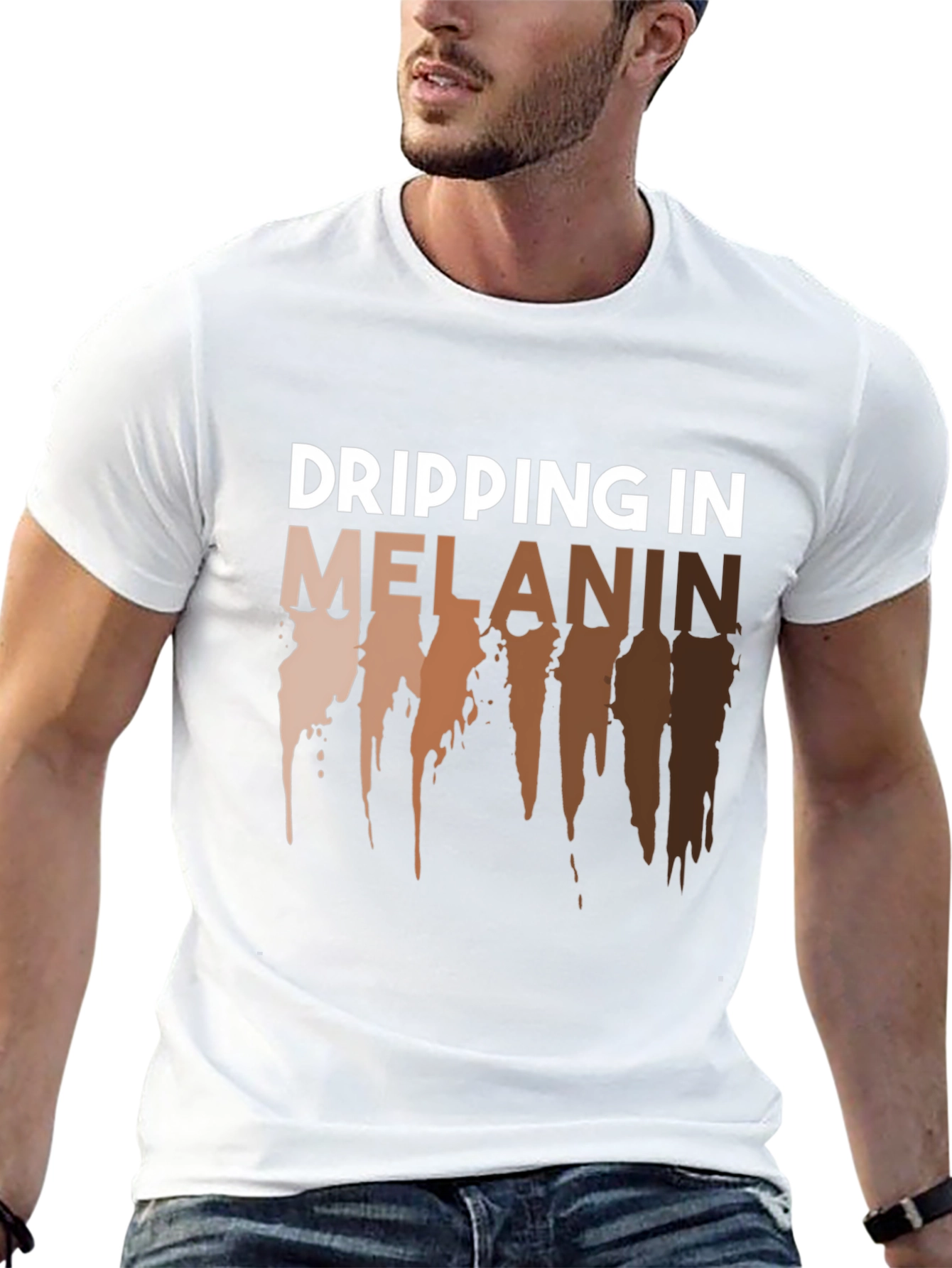 Dripping in Melanin Graphic Tee - Black
