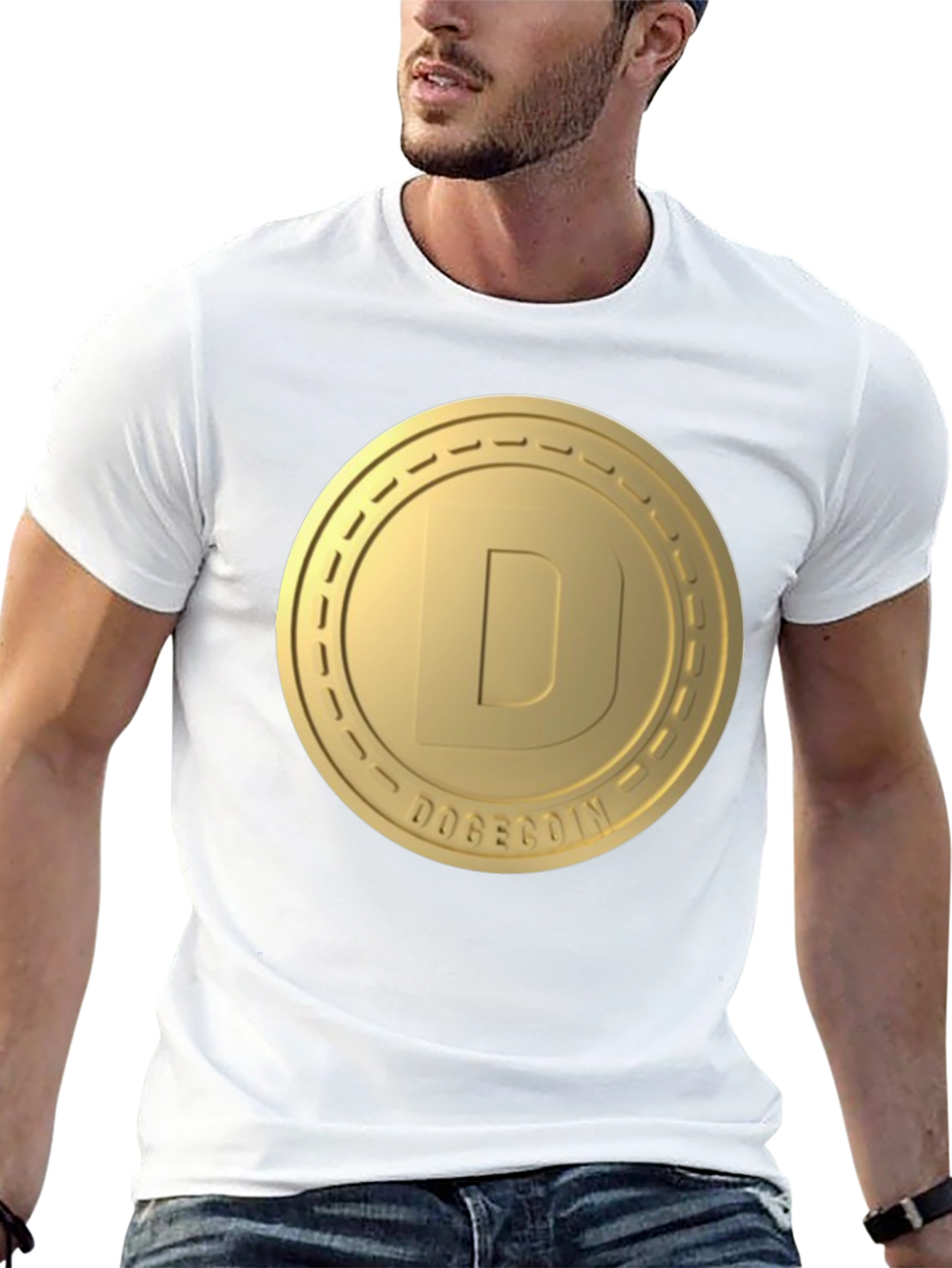 Dogecoin Gold Coin Logo T-Shirt - Crypto Fashion