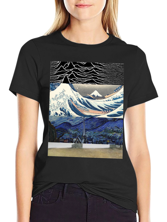 Artistic Graphic Tee - Joy Division meets Van Gogh
