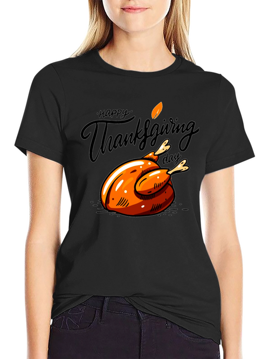 Thanksgiving Turkey Graphic T-Shirt - Festive Holiday Tee