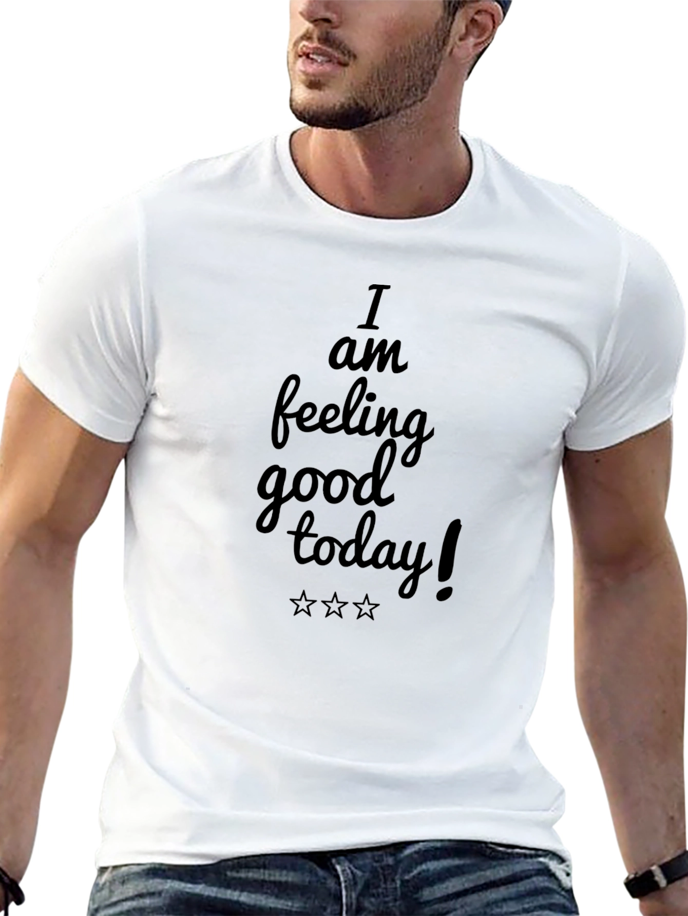 I am feeling good today! Black T-Shirt