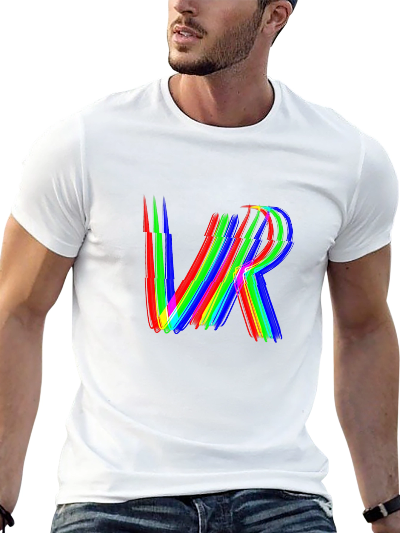 VR Glitch Graphic Tee - Virtual Reality Shirt