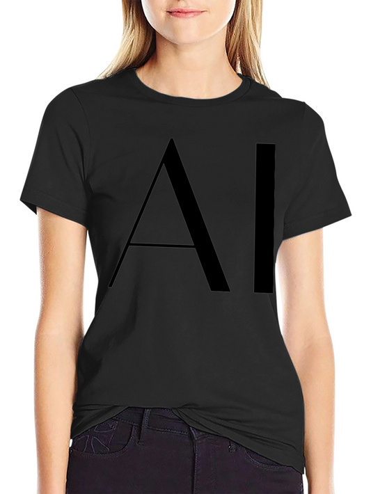 AI Graphic Black T-Shirt - Modern Design