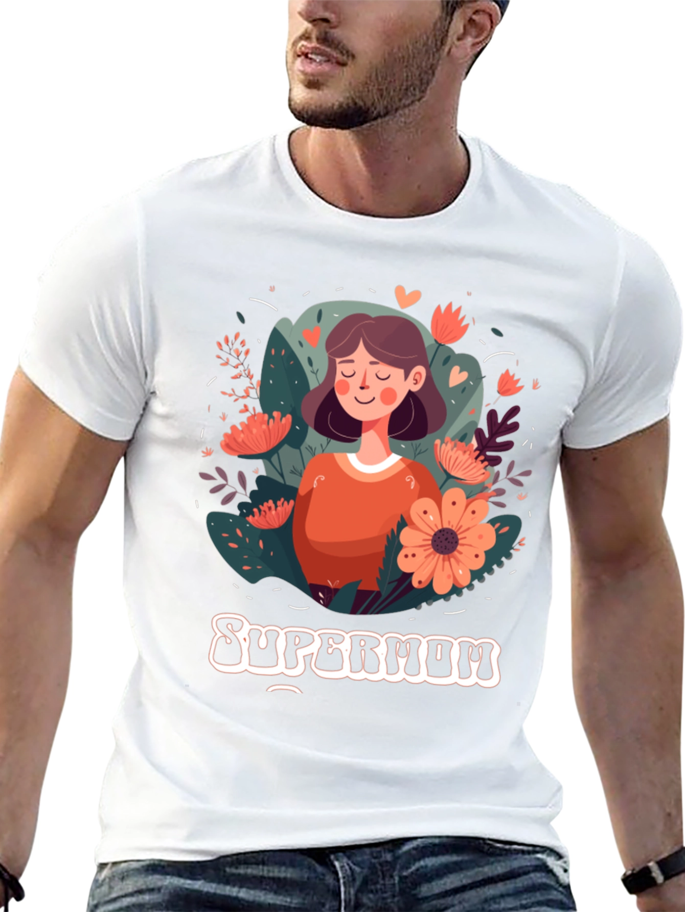 Supermom Graphic Tee - Floral Mothers Day Shirt