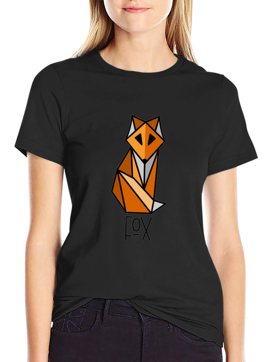 Geometric Fox Graphic T-Shirt