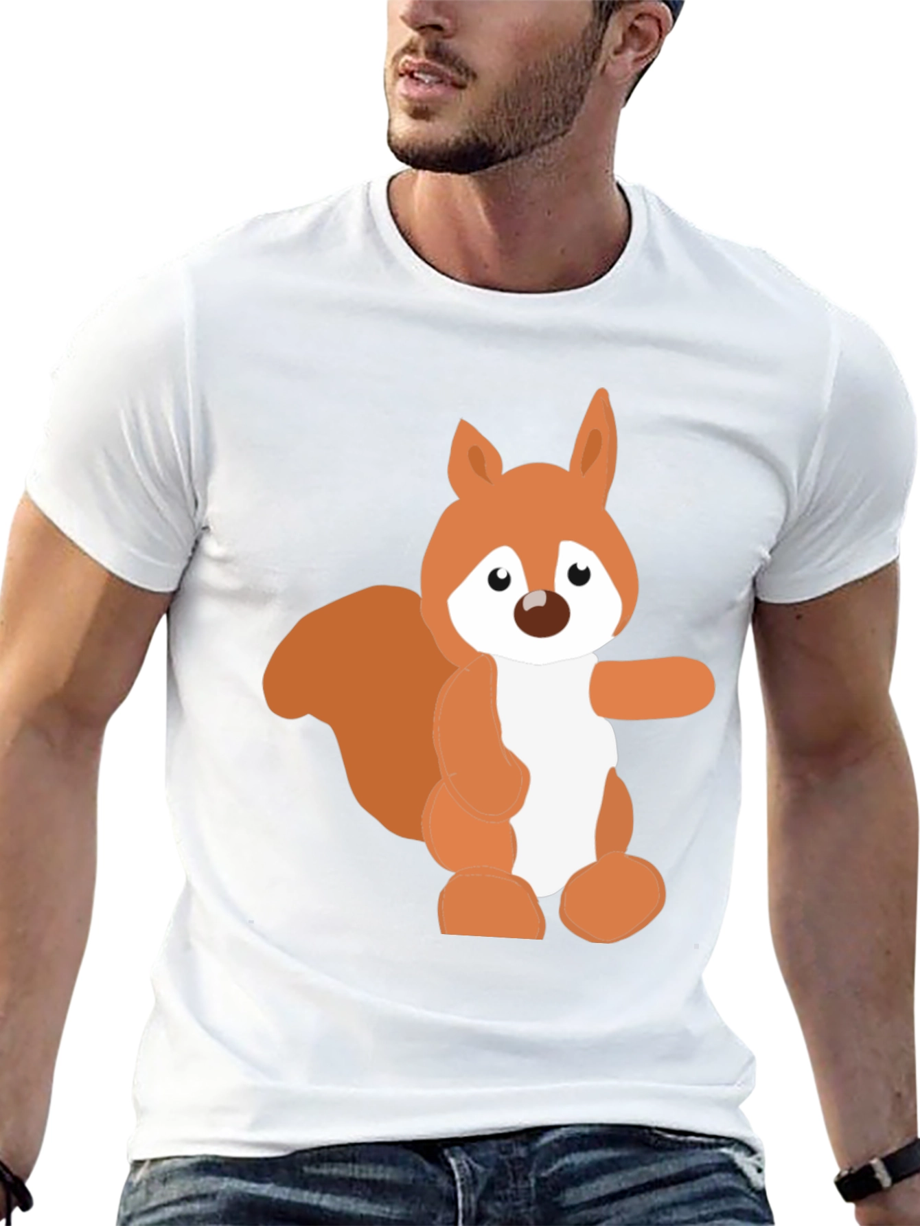 Squirrel Graphic T-Shirt - Cute Cartoon Animal Design