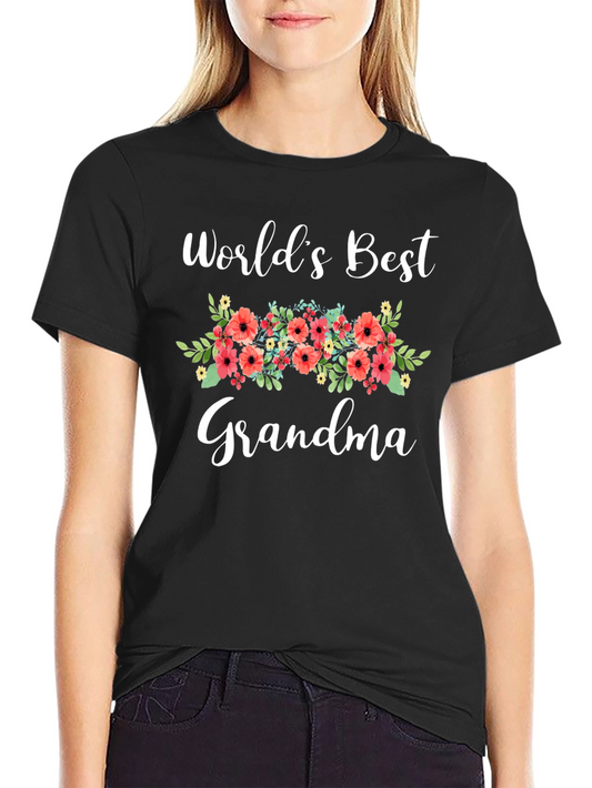 Worlds Best Grandma Graphic T-Shirt