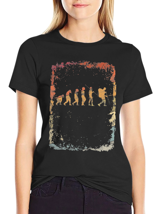 Evolution of Hiker Graphic Tee - Black