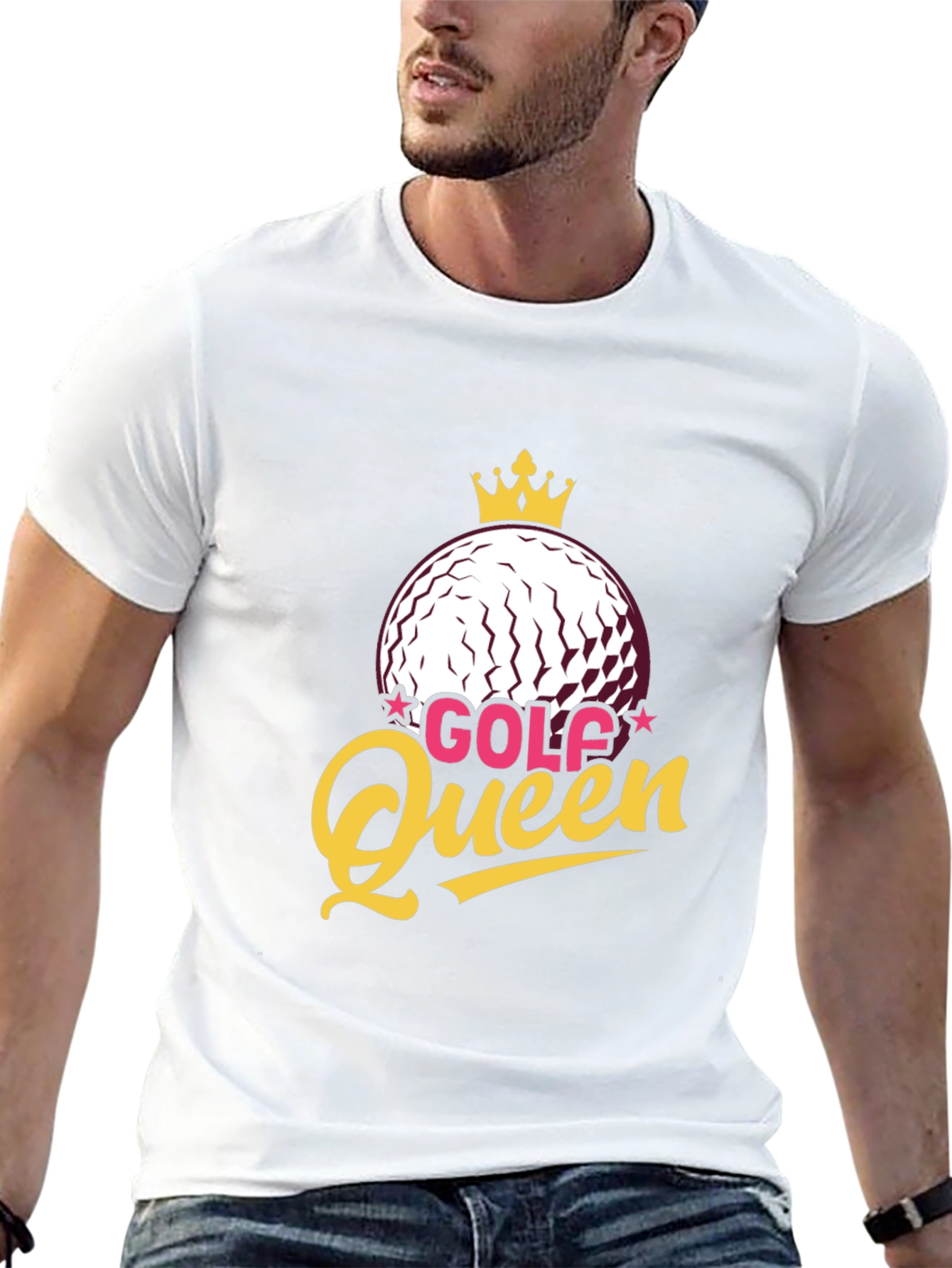 Golf Queen T-Shirt - Golf Ball Crown Design