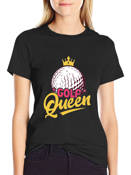Golf Queen T-Shirt - Golf Ball Crown Design