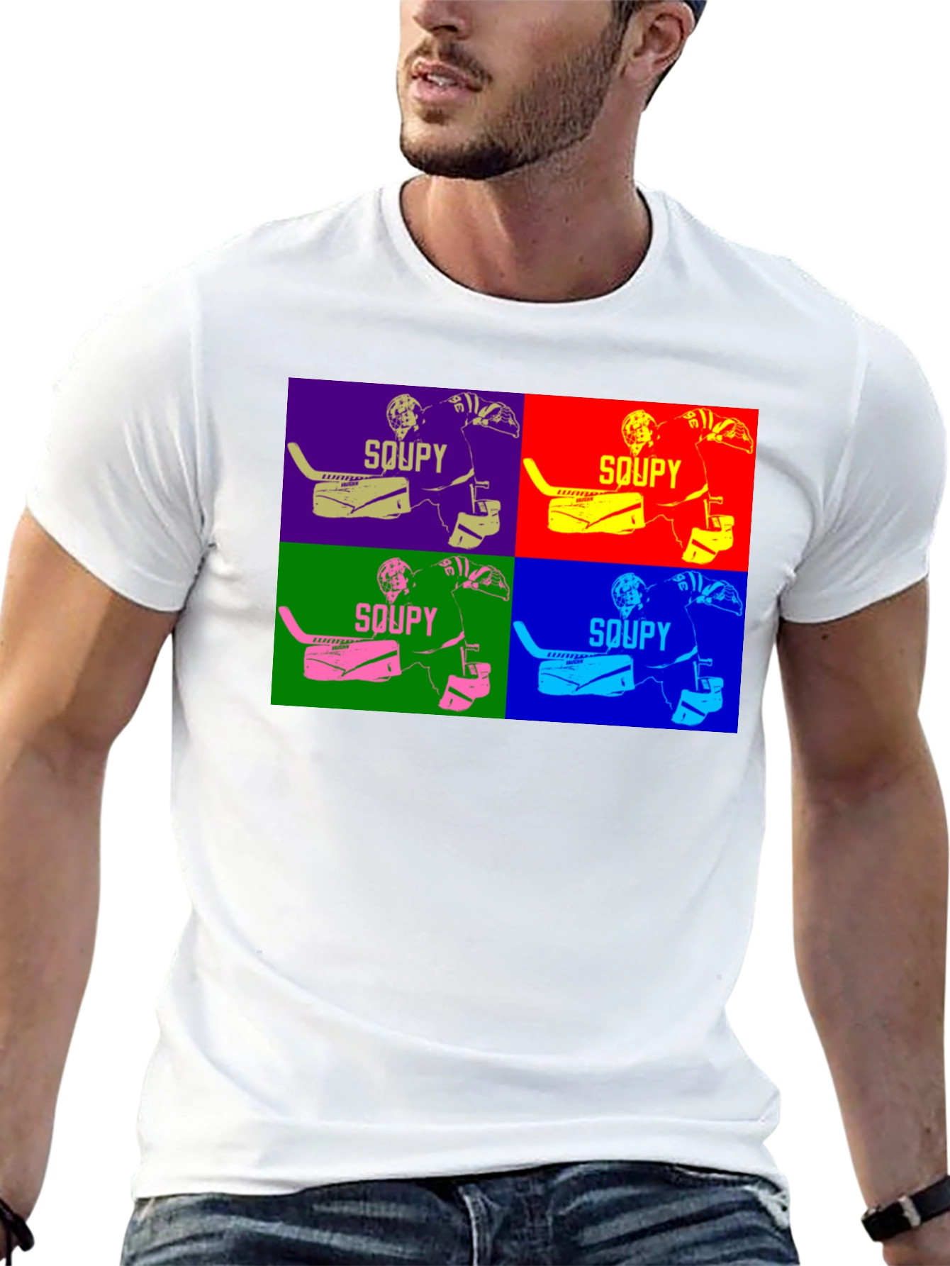 Soupy Hockey Goalie Pop Art T-Shirt
