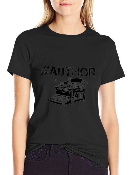 Author Typewriter Graphic Tee - Black