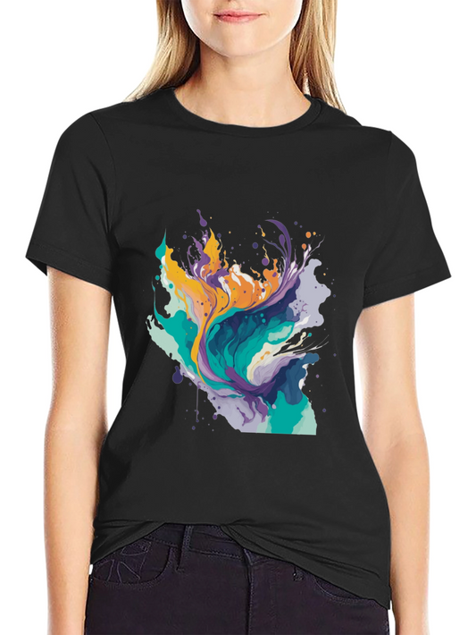 Abstract Paint Splash Tee - Modern Art T-Shirt