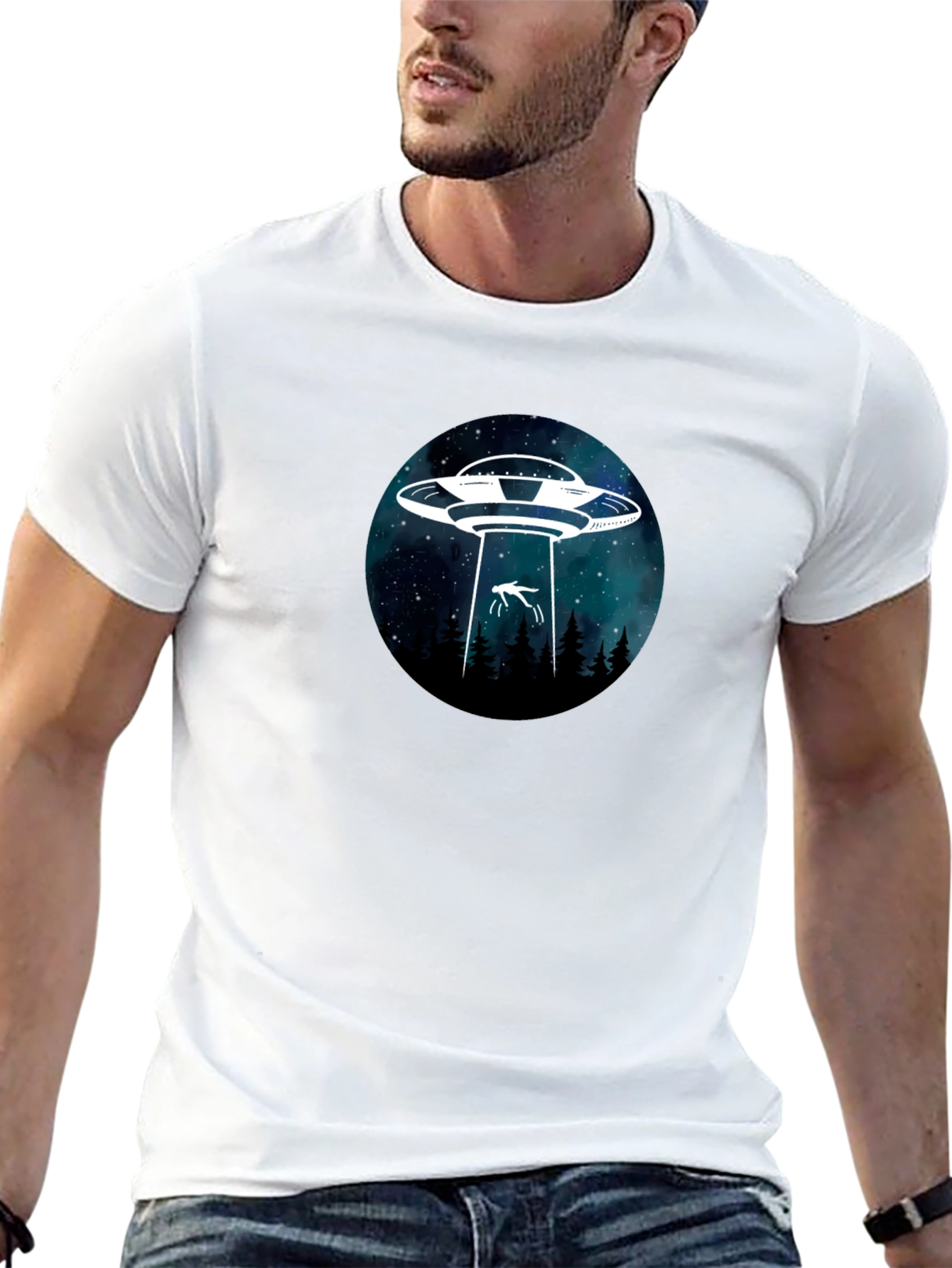 UFO Abduction T-Shirt - Sci-Fi Alien Graphic Tee