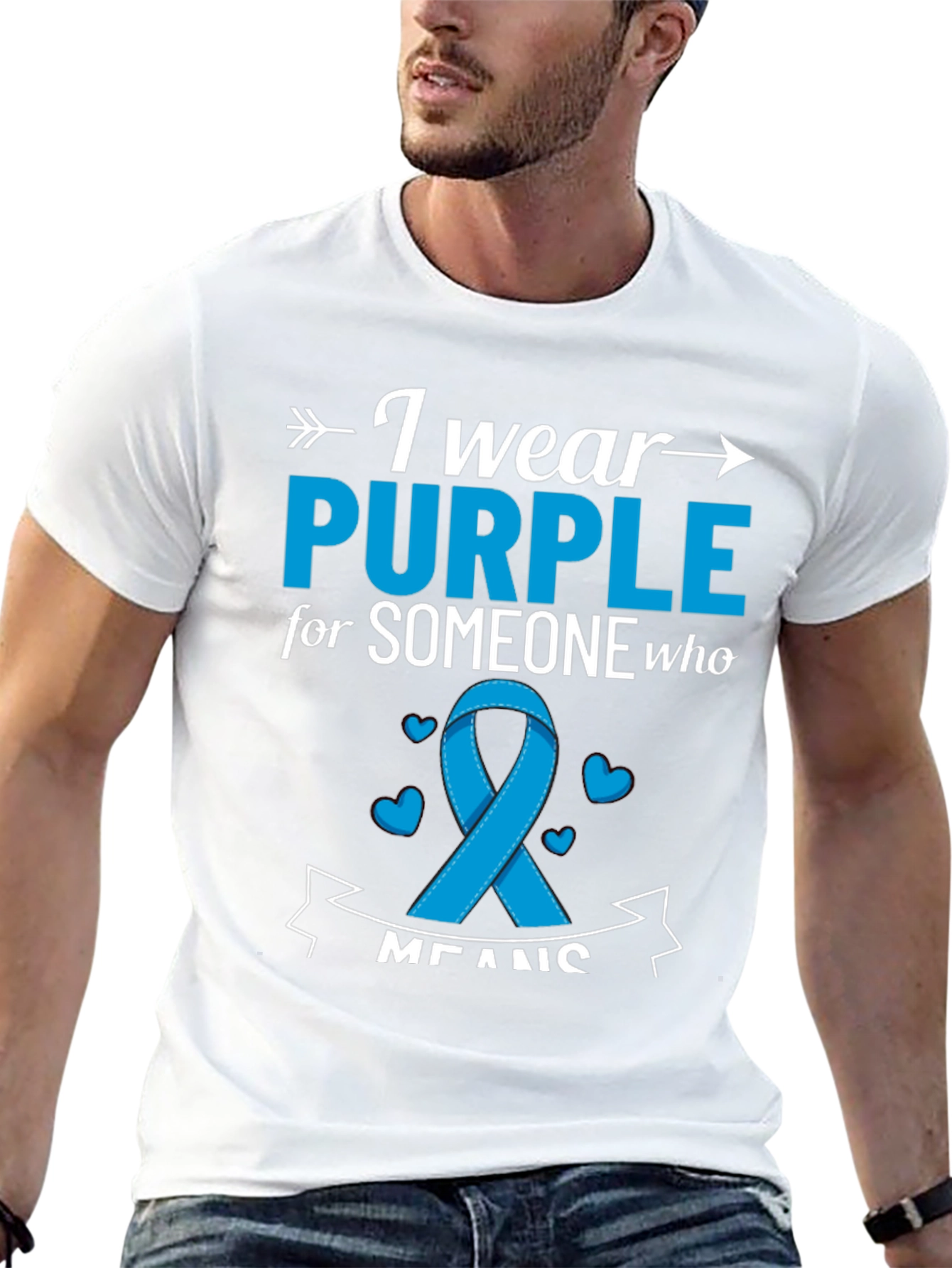 I Wear Purple T-Shirt: Awareness Ribbon Tee