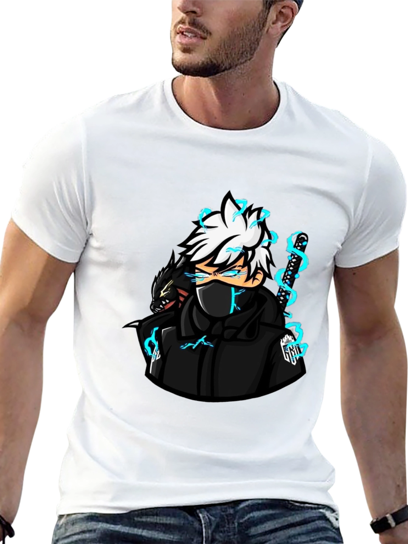Anime Character Graphic Black T-Shirt