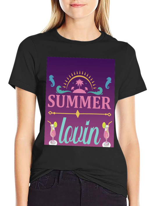 Summer Lovin Graphic T-Shirt - Black