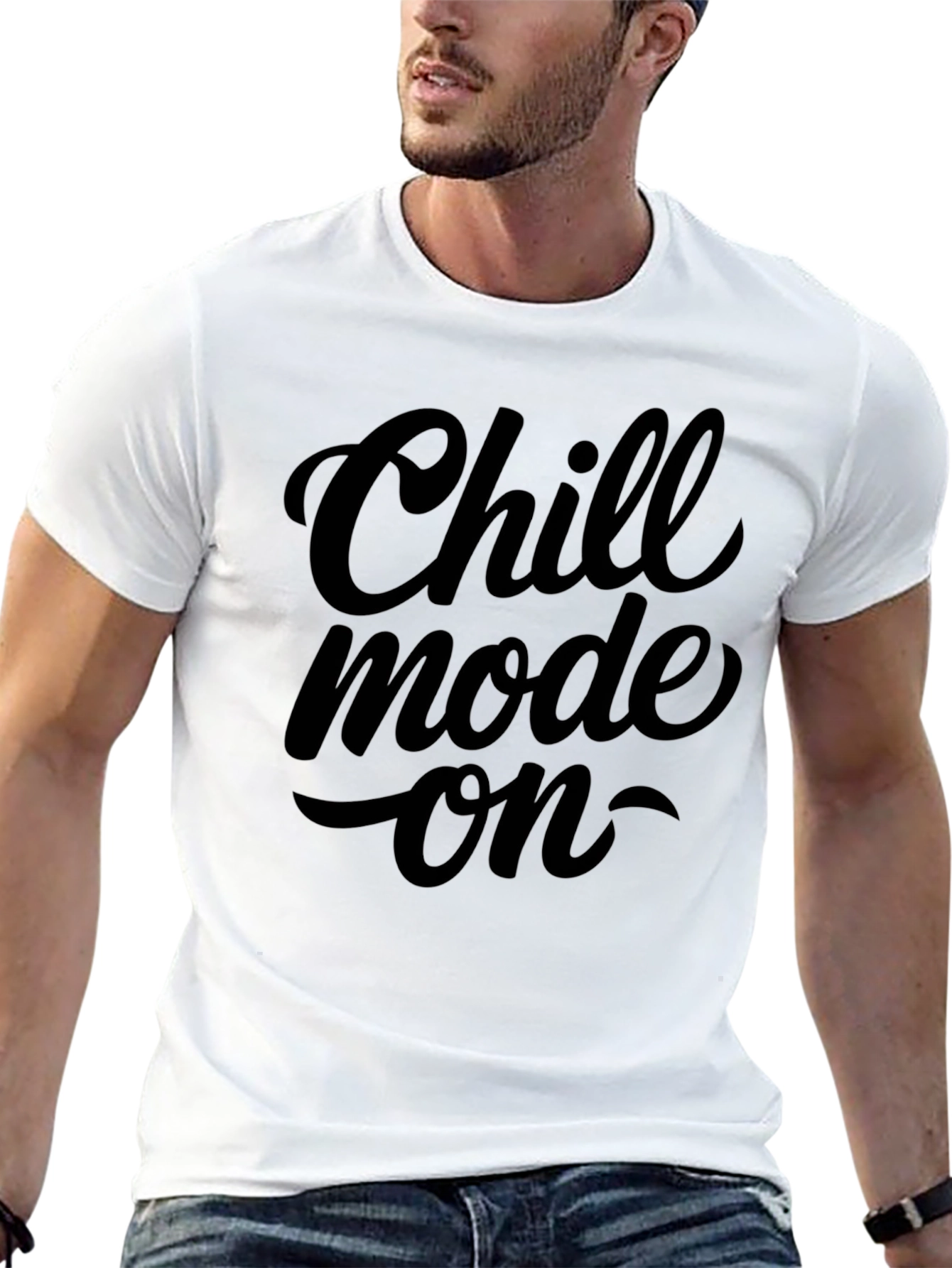 Chill Mode On Black Graphic T-Shirt