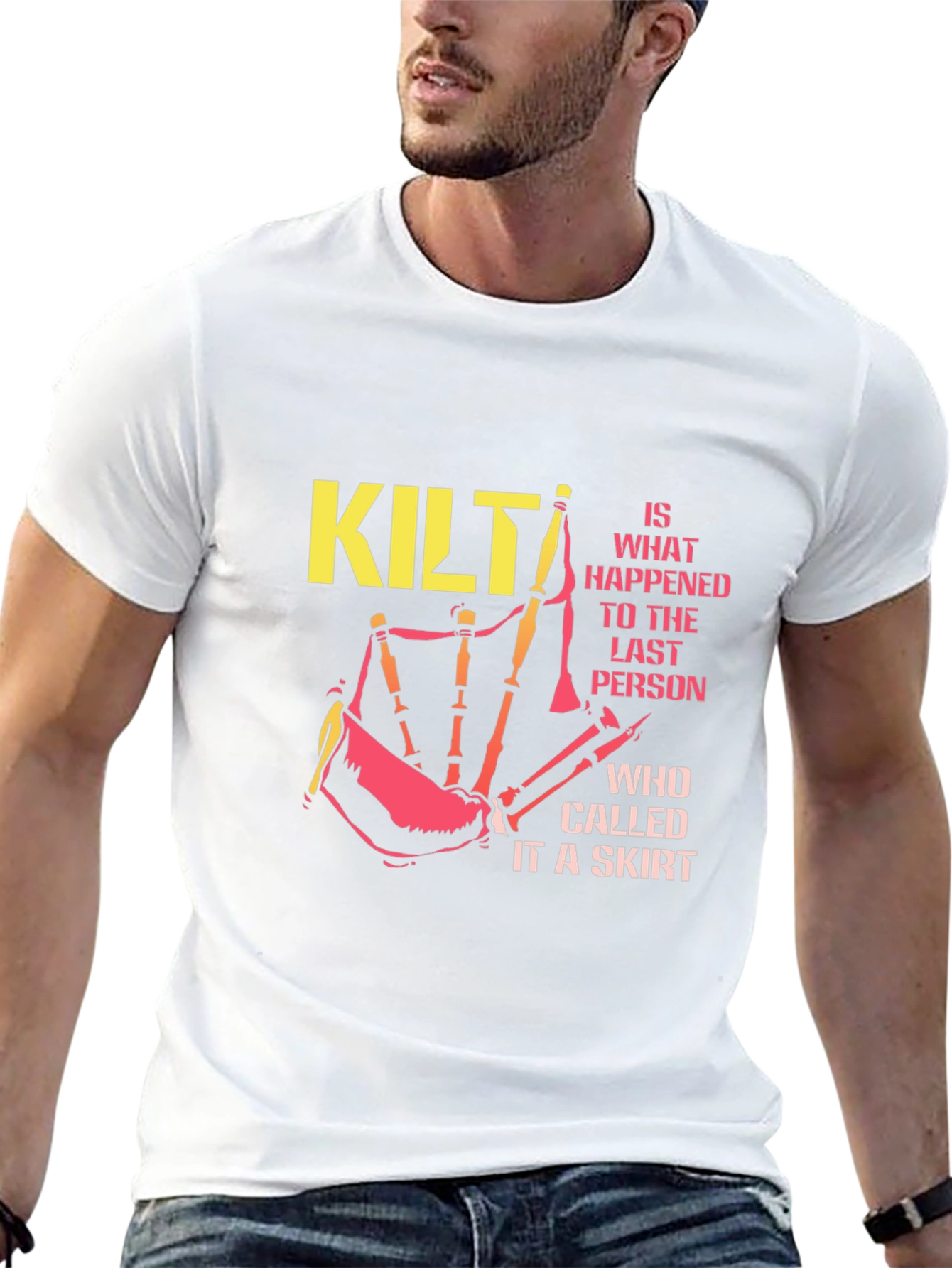 Kilt Warning Graphic Tee - Scottish Pride T-Shirt
