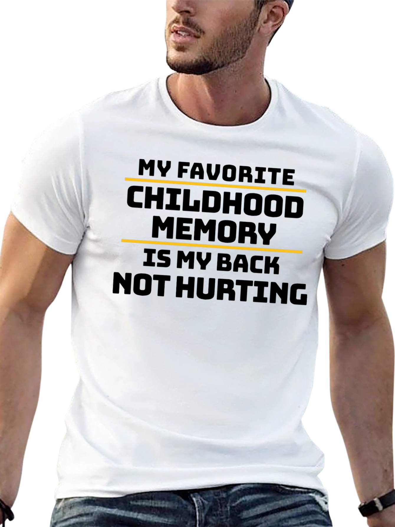 Funny Back Pain Childhood Memory T-Shirt