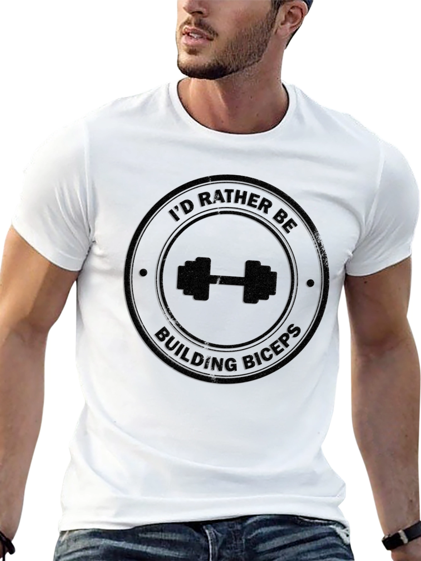 Id Rather Be Building Biceps T-Shirt
