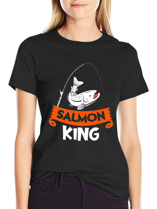 Salmon King Graphic Tee - Fishing T-Shirt