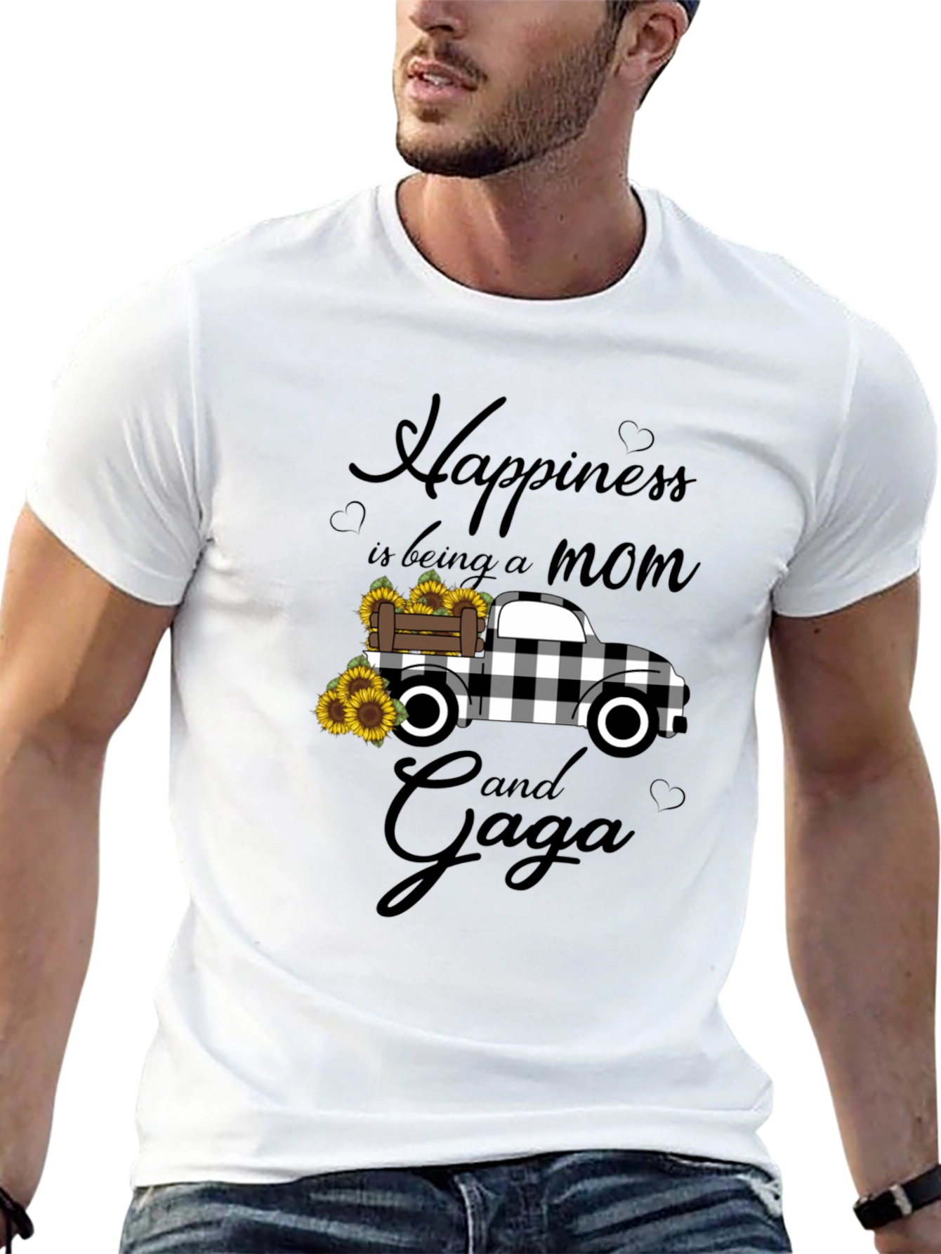 Happiness is Being a Mom and Gaga Truck T-Shirt