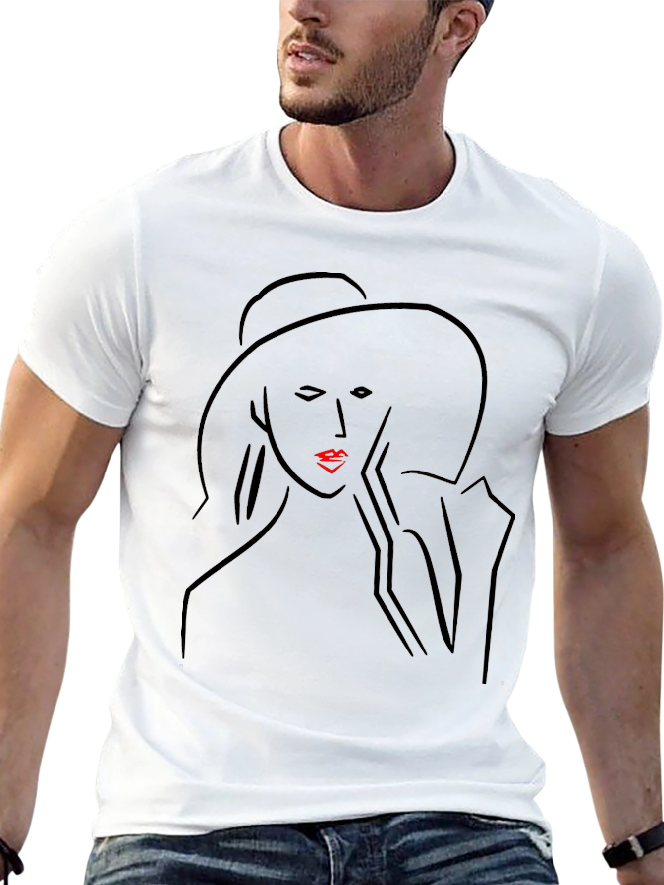 Elegant Woman Graphic Tee - Black