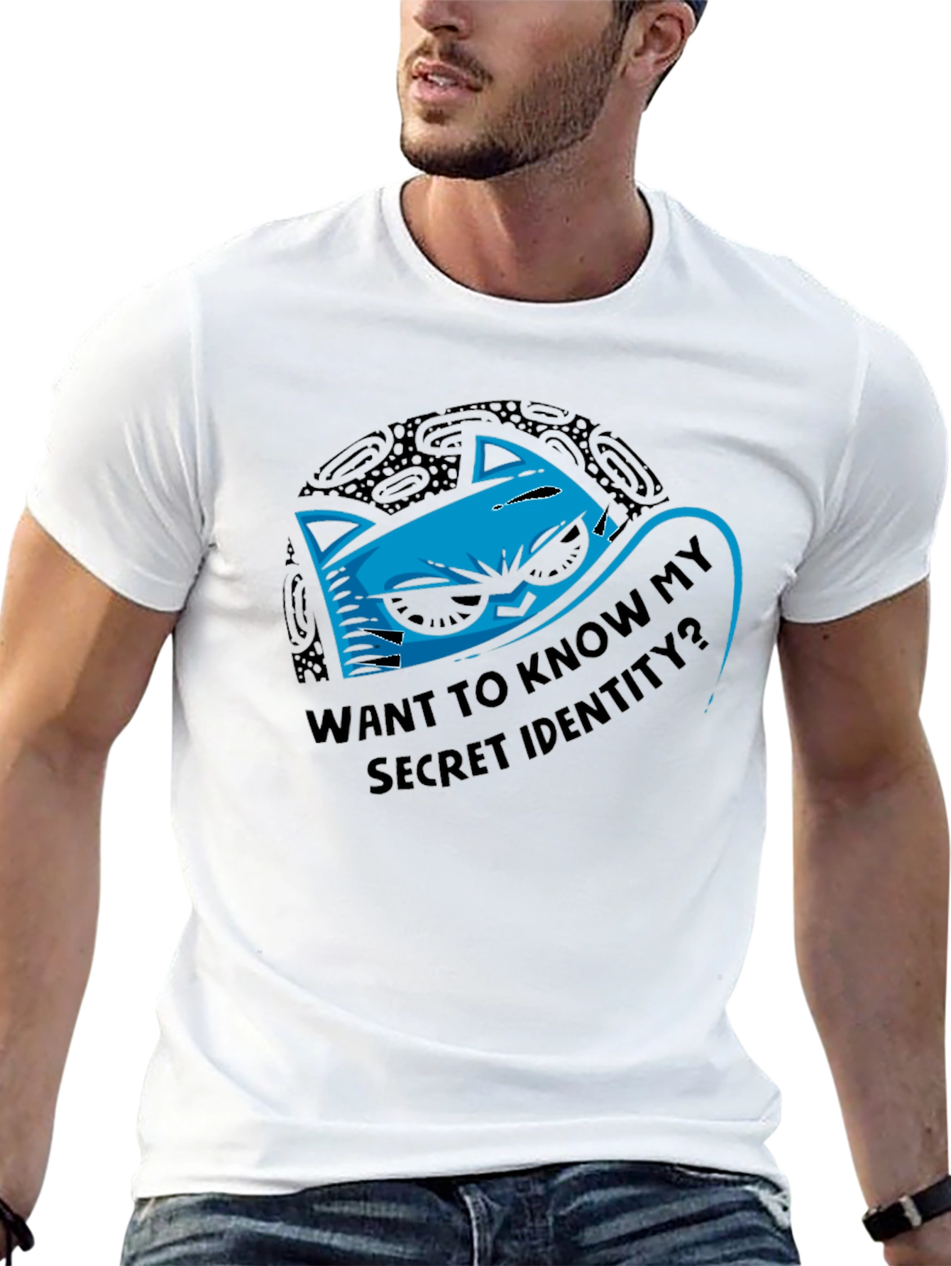 Secret Identity Graphic Tee - Mens Black T-Shirt
