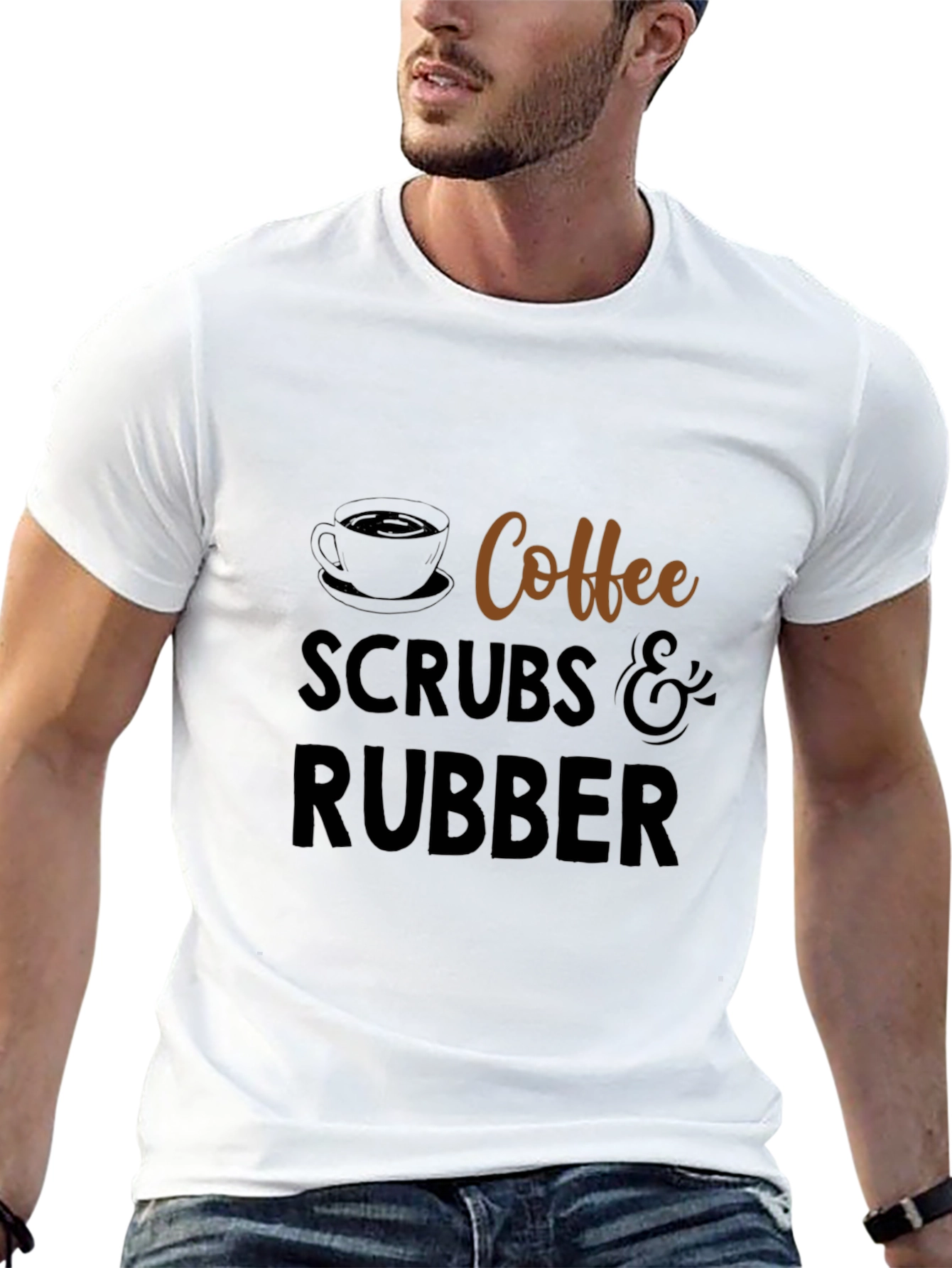 Coffee Scrubs & Rubber T-Shirt - Unisex