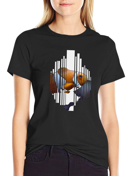 Clownfish Barcode Graphic Black T-Shirt