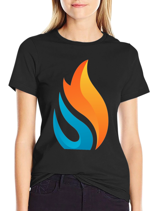Flame Graphic Black T-Shirt - Modern Design